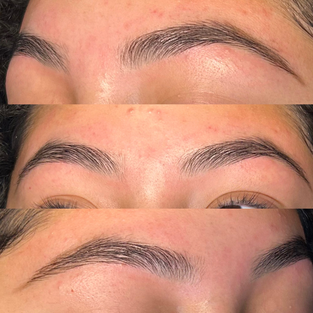 Eyebrow with shape wax