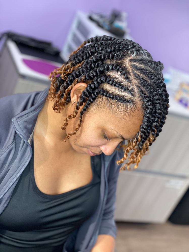 Flat Twist Styles (No Blowdry)