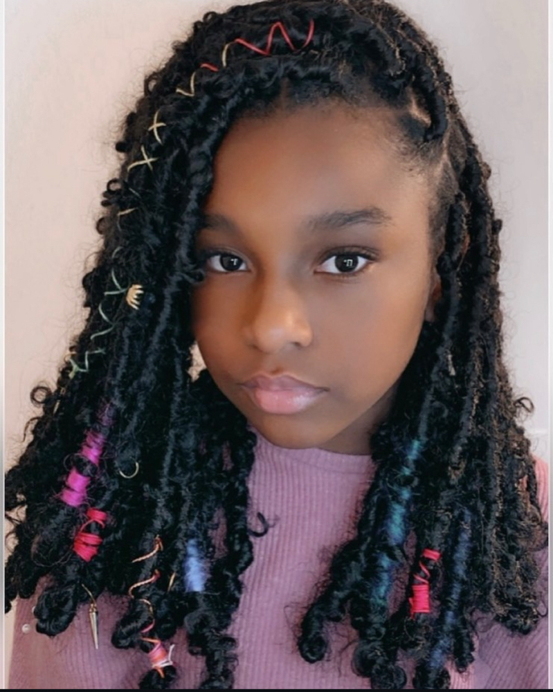 Kids Butterfly Locs at Boobabe Braidn Bar in Oxon Hill, MD