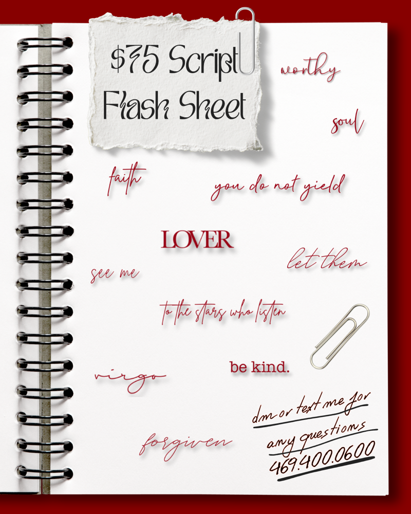 ✨ 1 Script Flash Design at Inked by Hailey LLC in Lewisville, TX