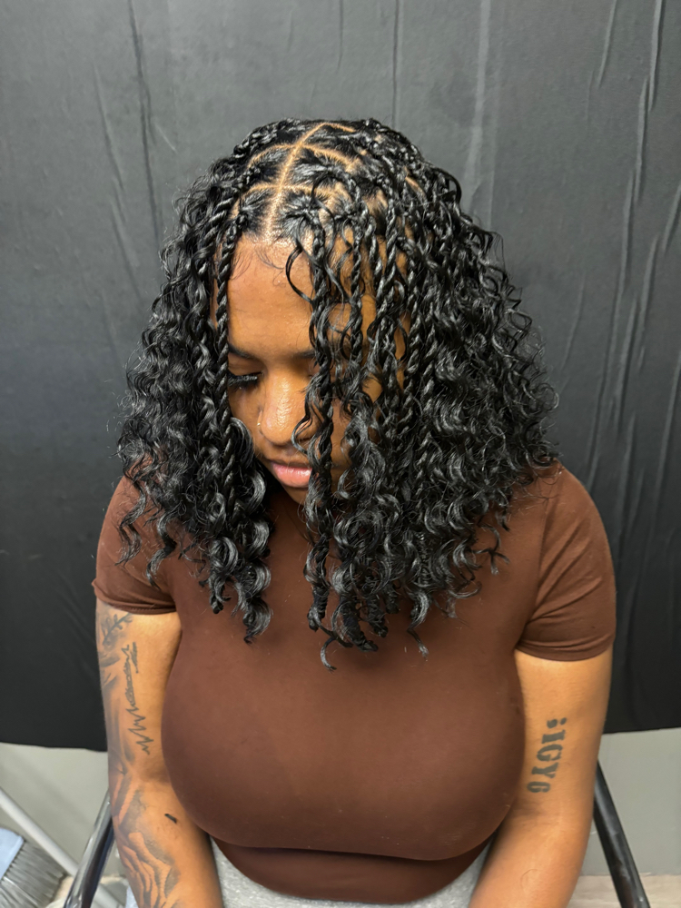 Boho Knotless Bob
