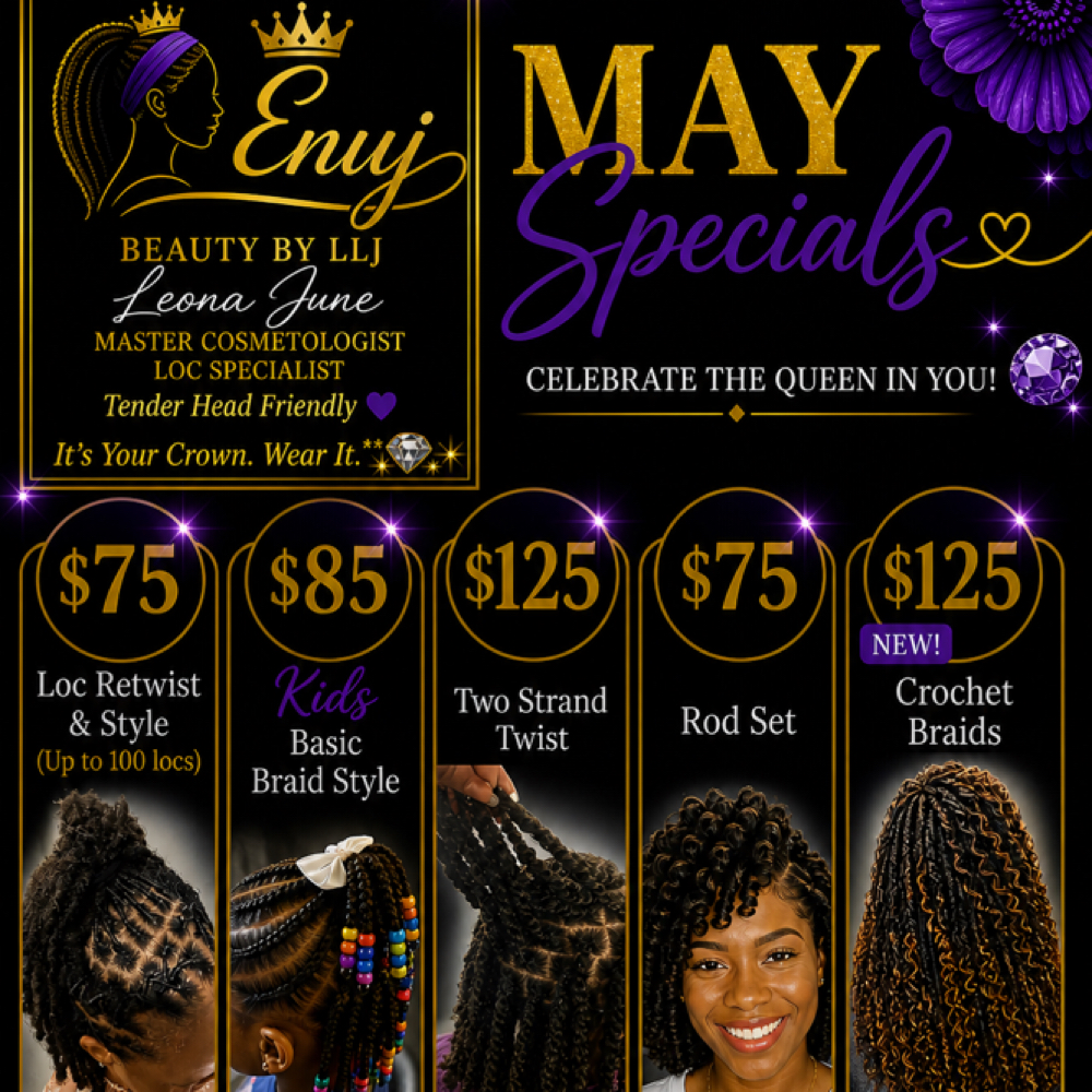 💜 May Specials at Enuj Beauty by Leona in Grayson, GA