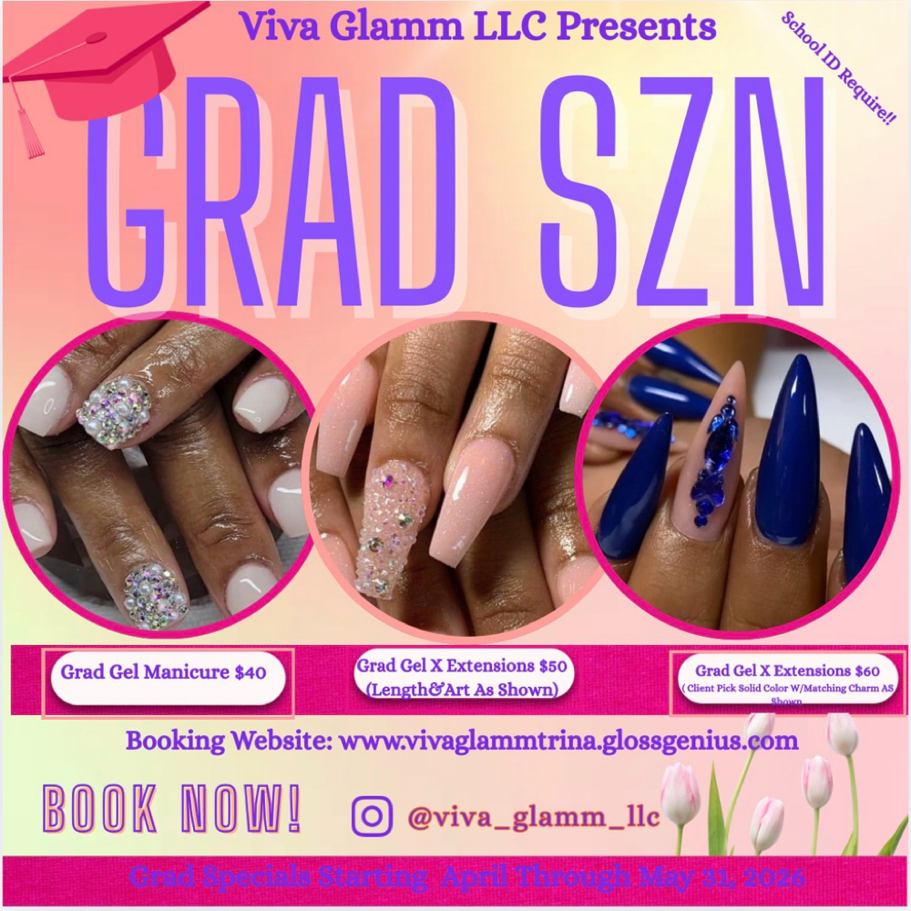 Grad Gel X Extension W/ Accent Blin at Viva Glamm LLC in Slidell, LA