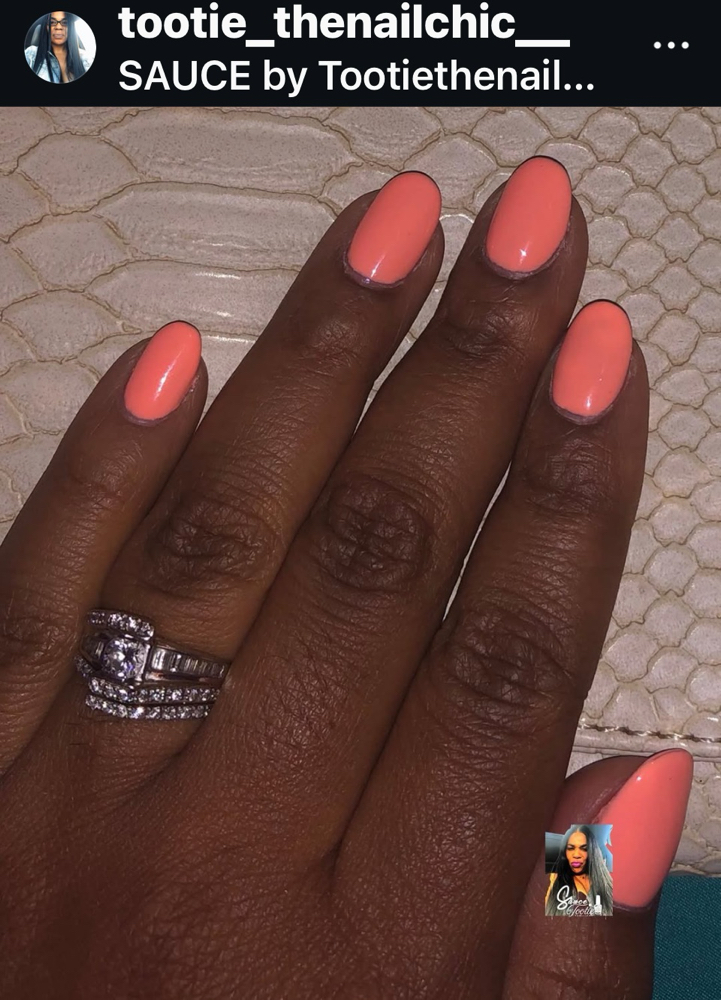 Builder Gel Overlay at The Sauce 2 Nail spa in Houston, TX