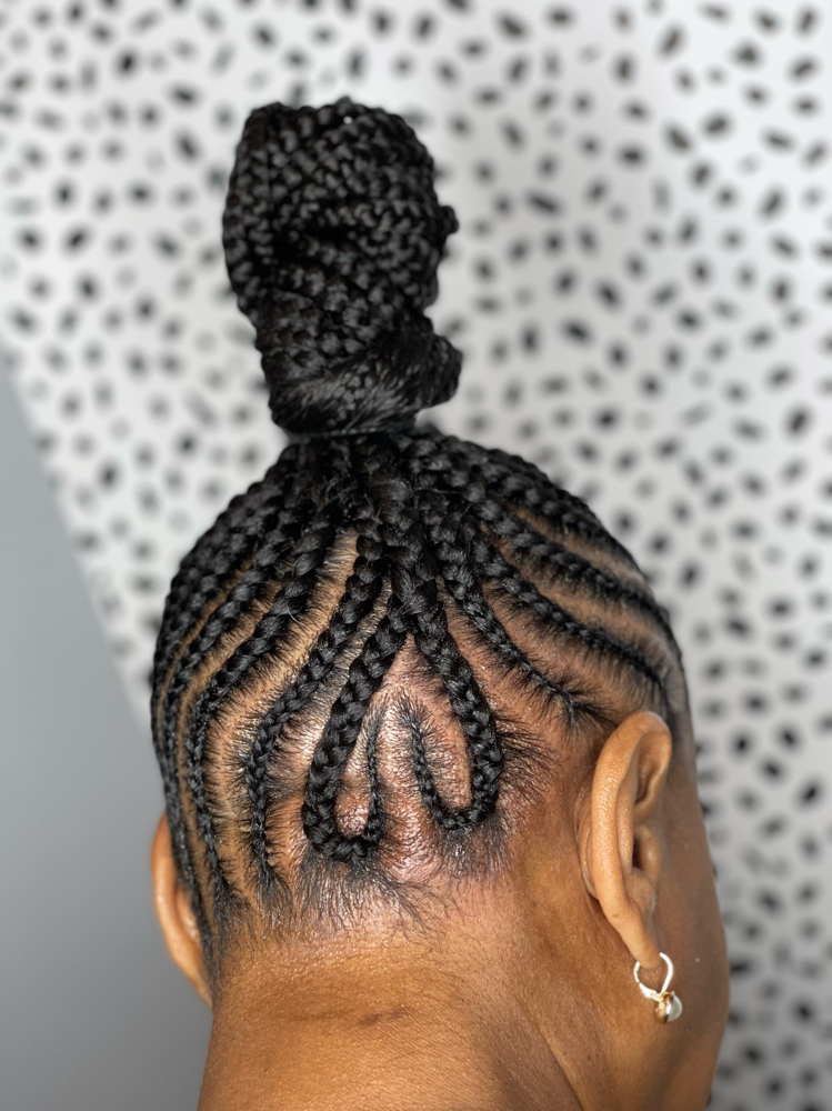 Small Braids Into Bun