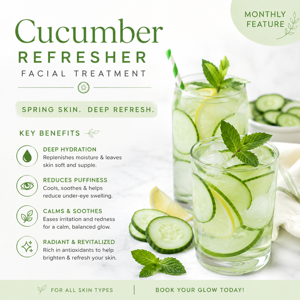 Cucumber Refresher Facial Treatment at Queen B Esthetics in Littleton, CO