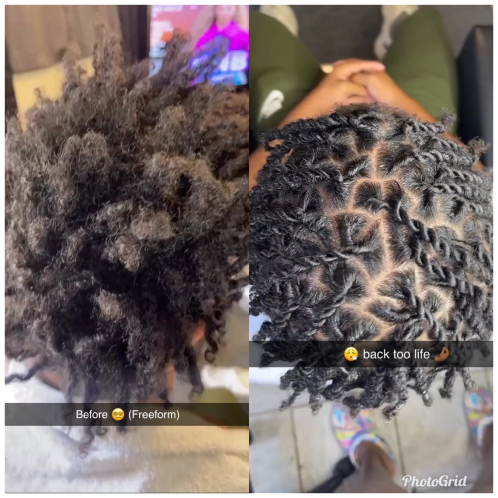 Freeform Retwist at Loc’d In With Dej in Fayetteville, NC