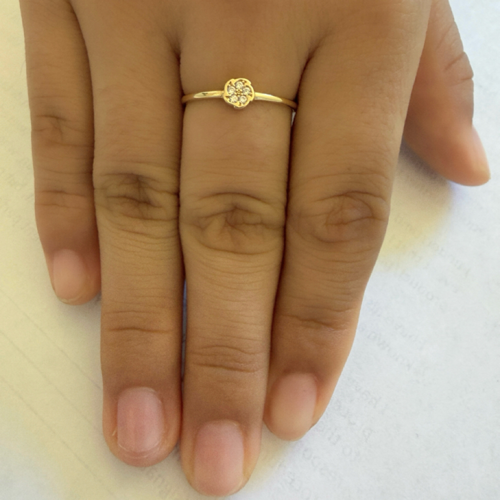 14K Flower Ring at Nude Skin Aesthetics in San Pedro, CA