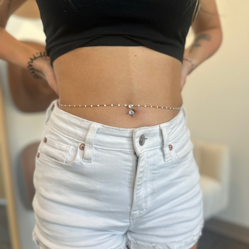 Sterling Silver Belly Chain at Western Rose Salon in Dublin, PA