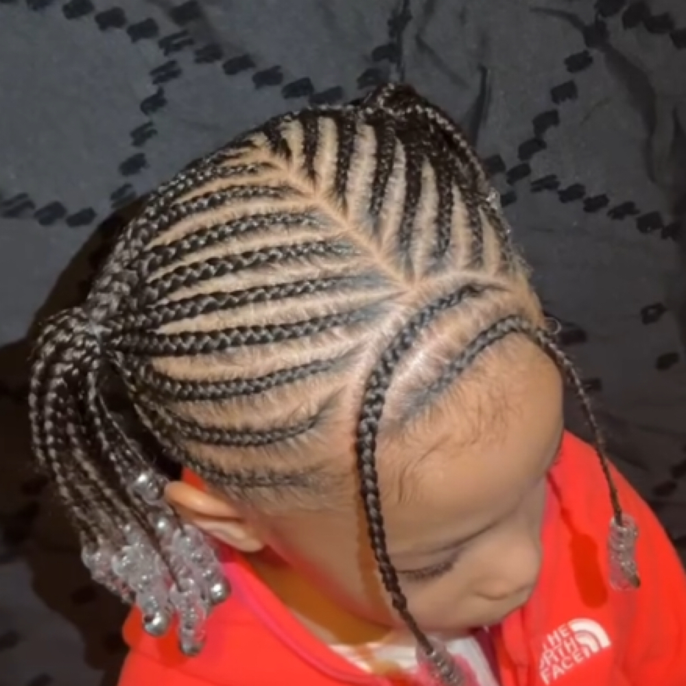 Two Braided Ponytails / Buns at Braids & Bows in Columbus, OH