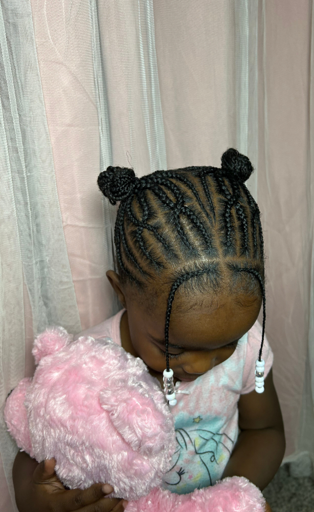 Two Braided Puffs/ Ponytails at Braids & Bows in Columbus, OH