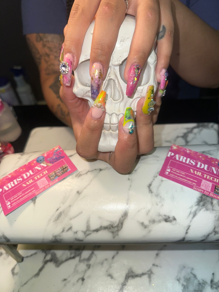 Gems , Designs, & 3 Or More Colors at PrettyP Nailz in Sandusky, OH