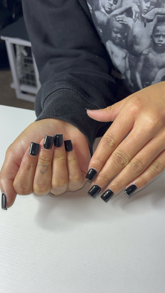 Short Solid Color Acrylic Nails