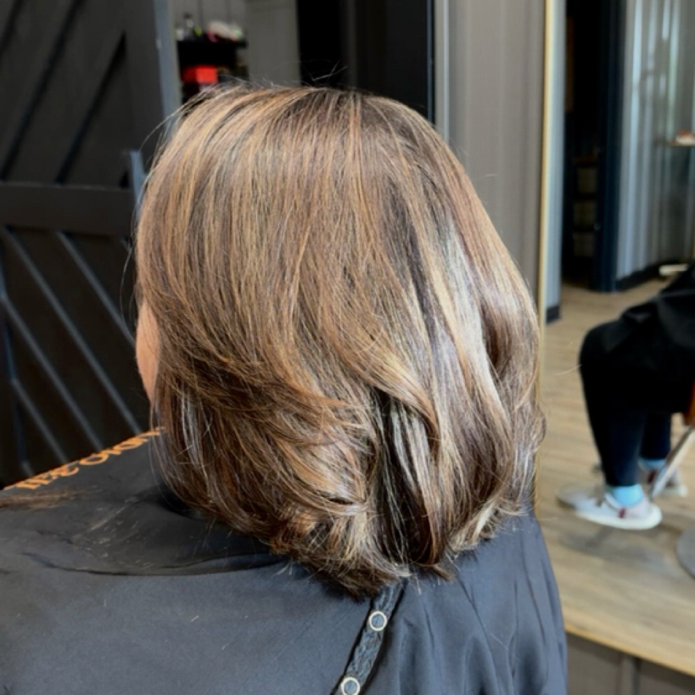 Gray blending + Hair cut at BeautyxBentley in Benton, AR