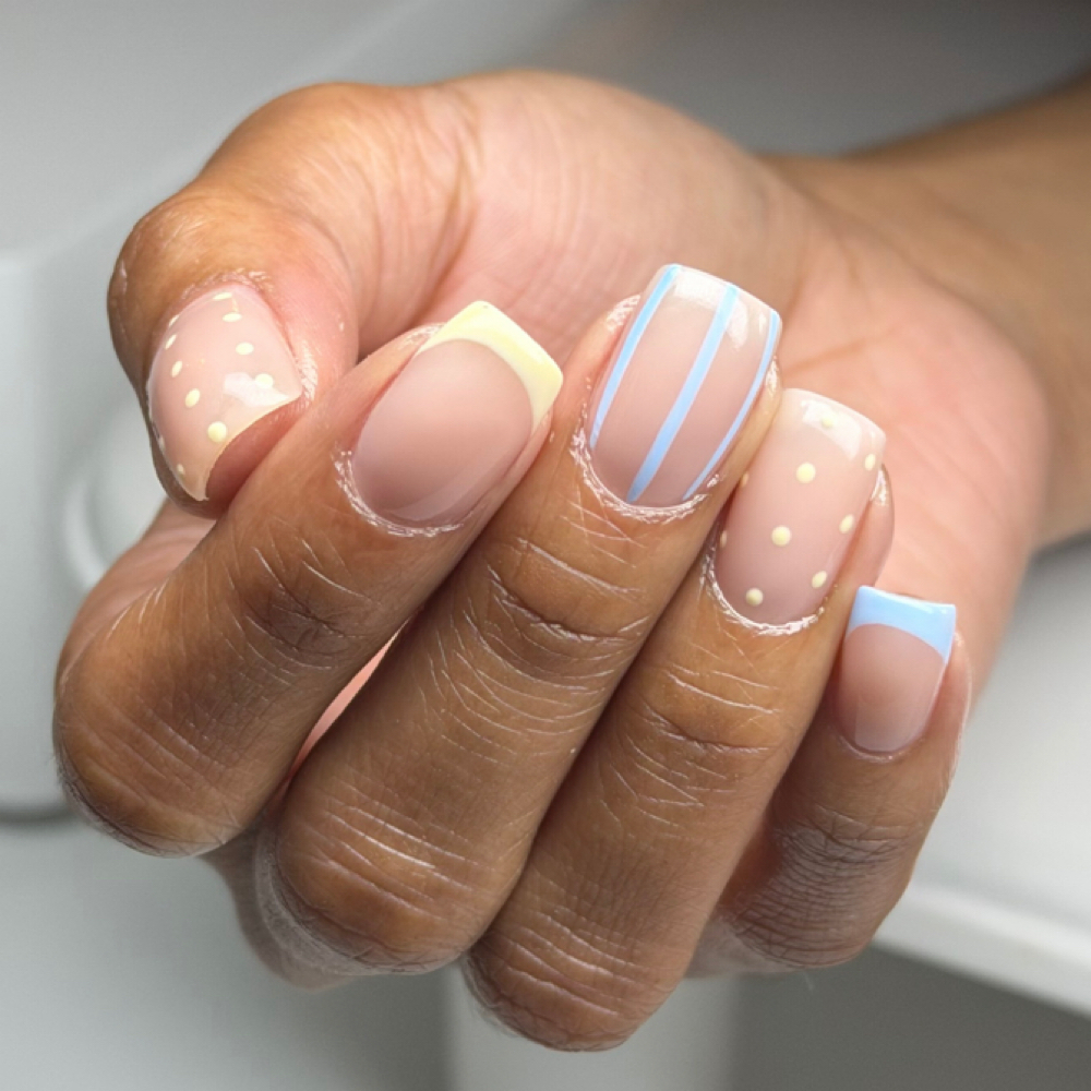 structured gel manicure at Unwind Beauty Co. in Churchville, NY