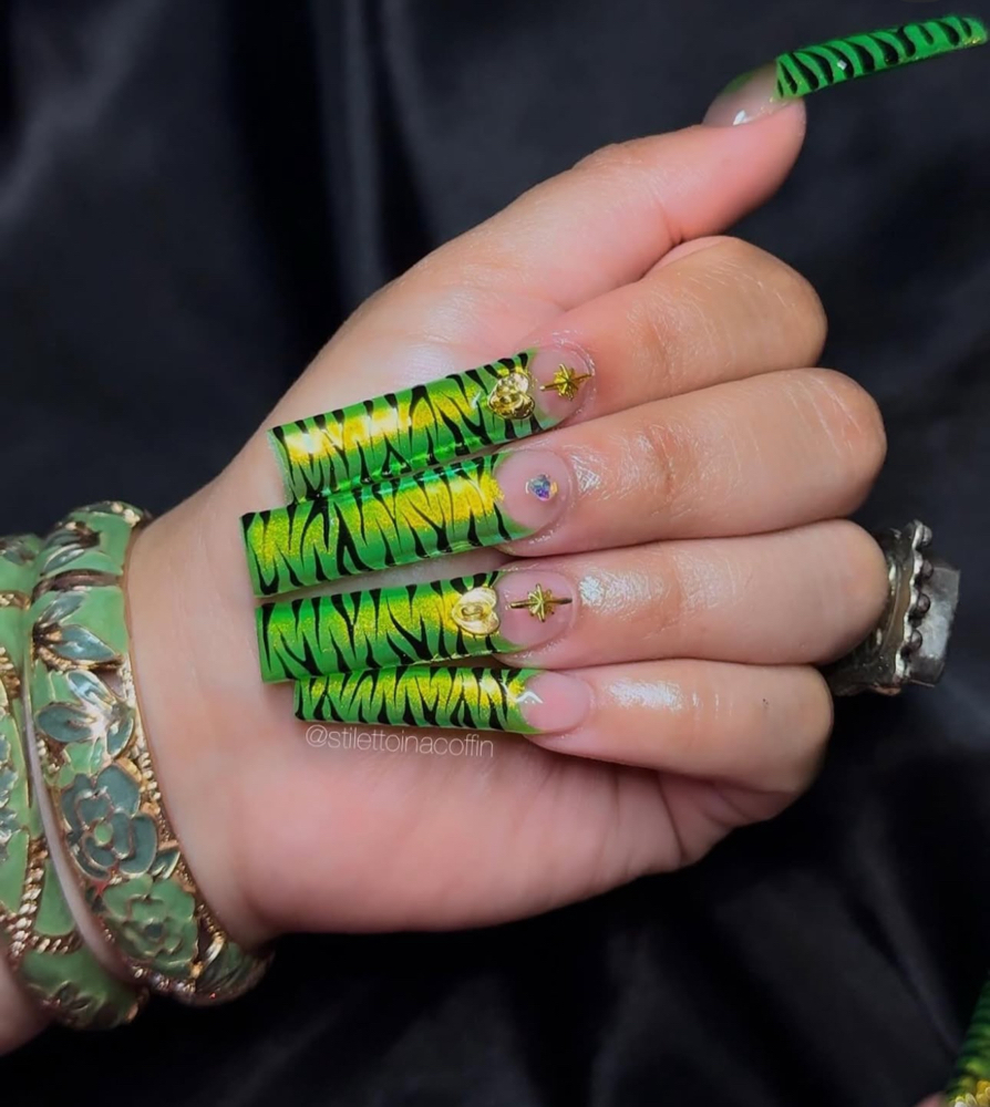 Chrome Nail Art at Nailz By Holliwood in los Angelos, CA