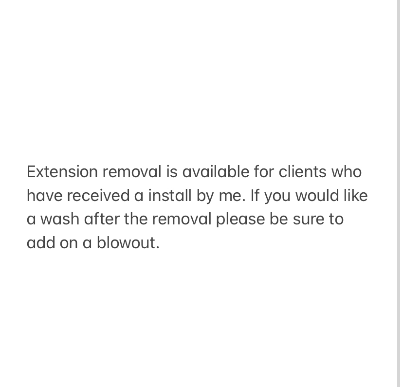 Extension Removal