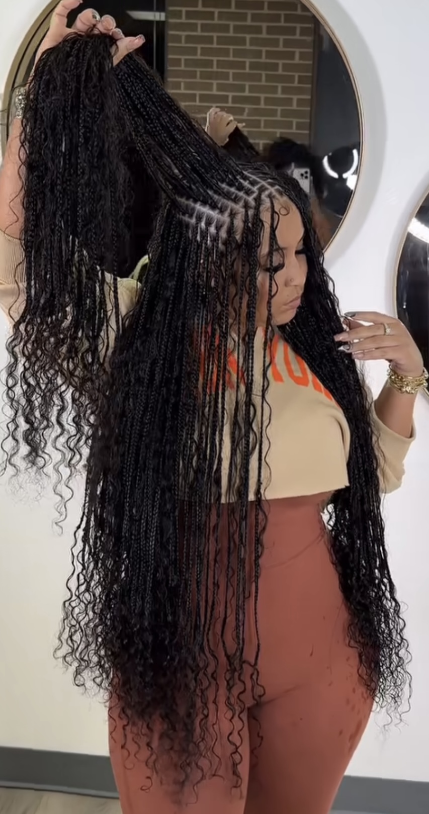 Xs Bohemian Knotless Braids at C&C Hair Collection in Palos Hills, IL