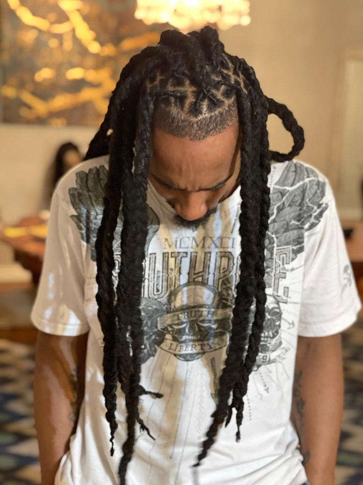 Loc Retwist With Braids W/ Shampoo