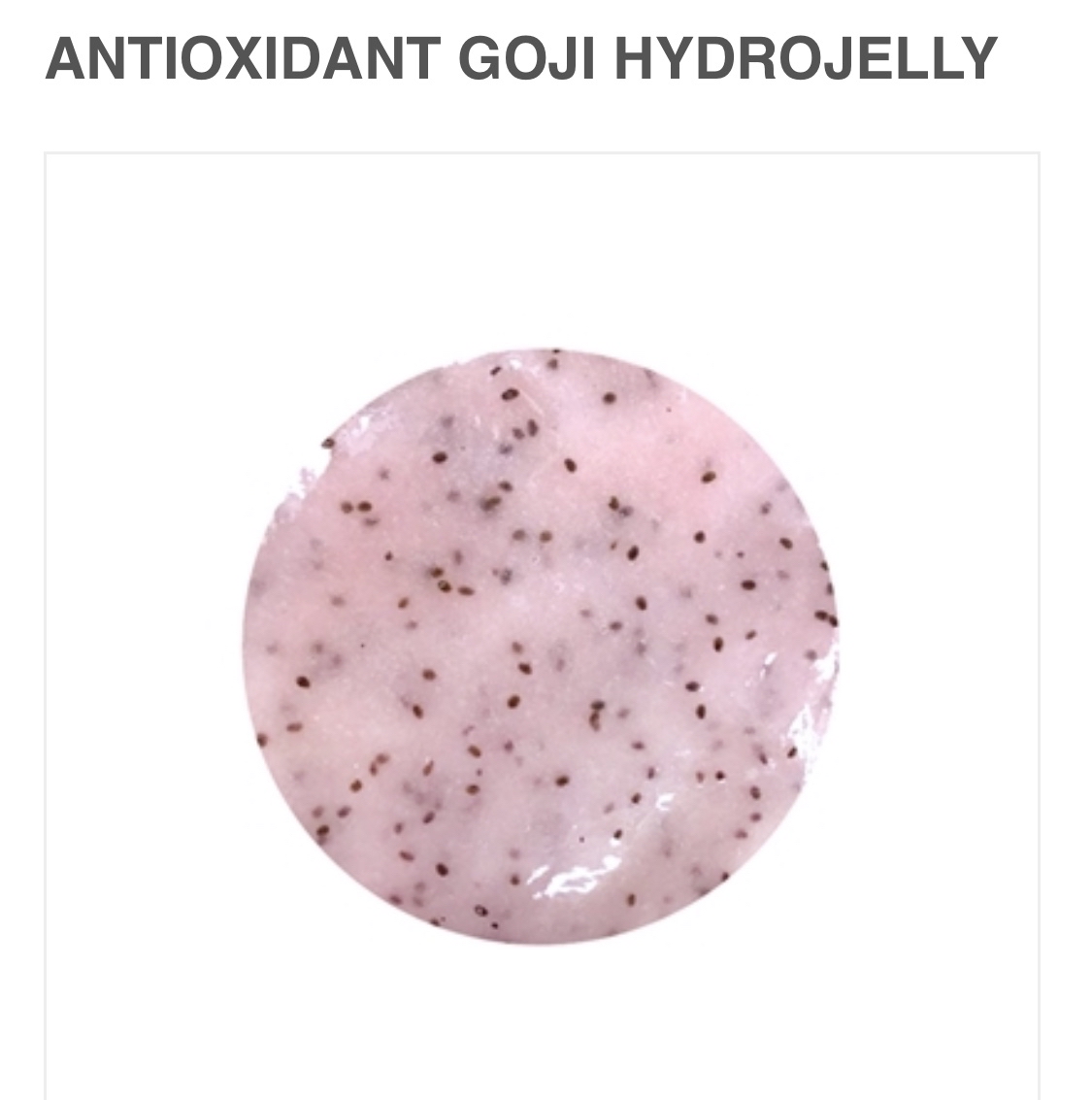 Goji Berry Hydrojelly Mask