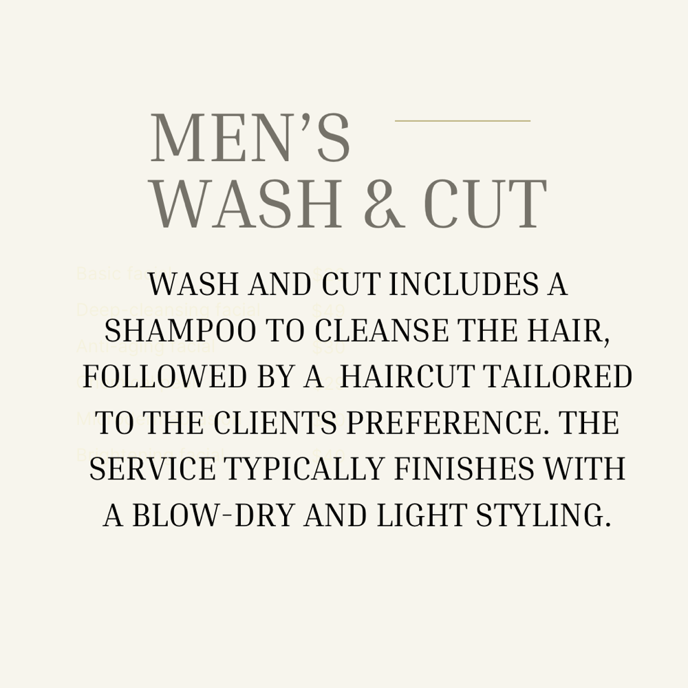Men’s Wash & Cut