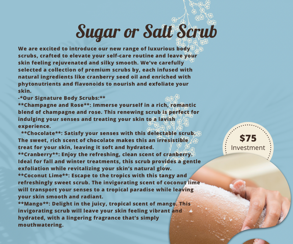 Custom Sugar Or Salt Body Scrub