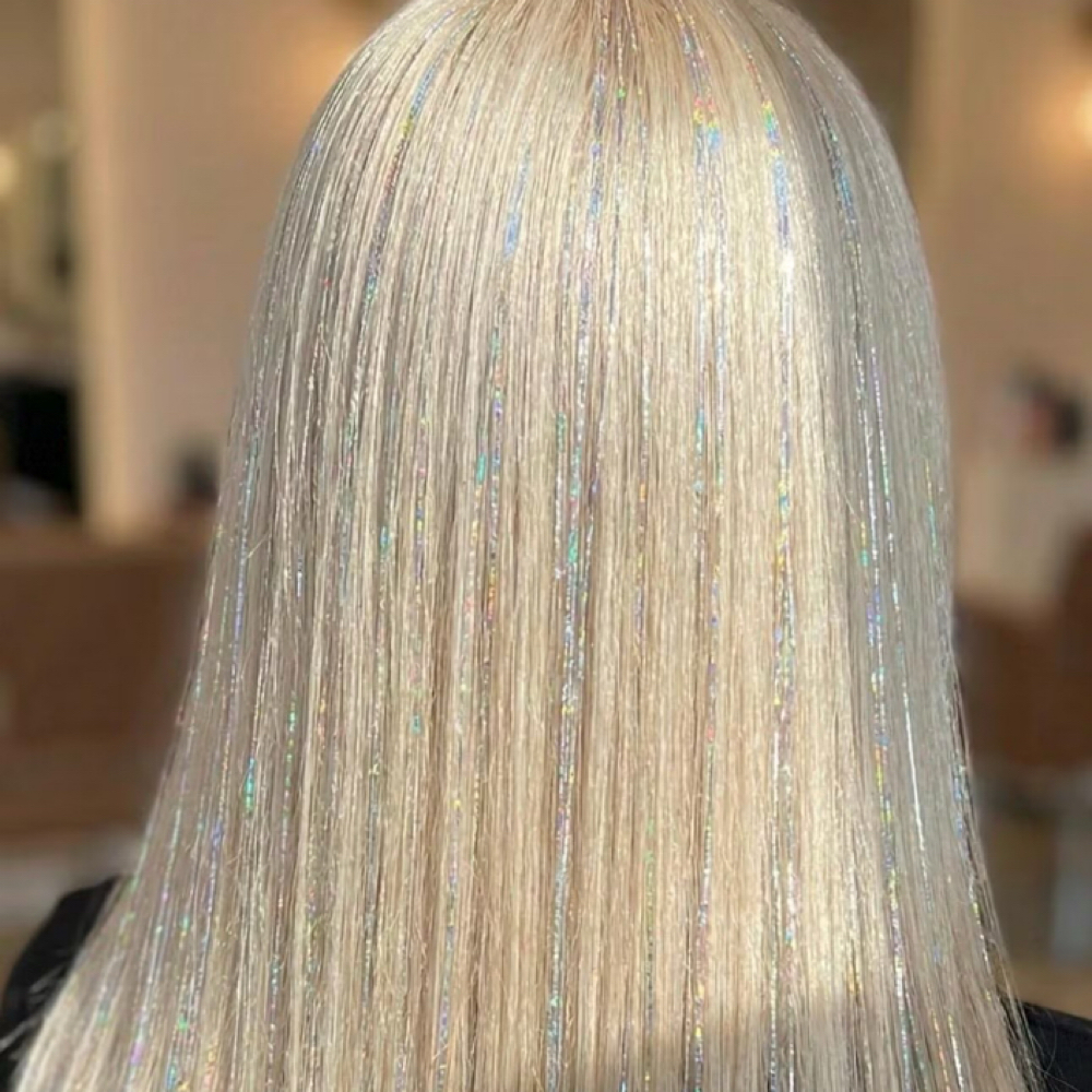 Hair Glitter / Tinsel at The Bombshell Beauty Lounge in Gualala, CA