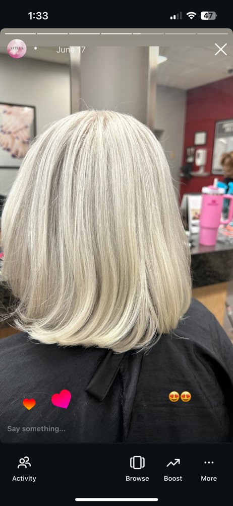 Shampoo and Blowdry
