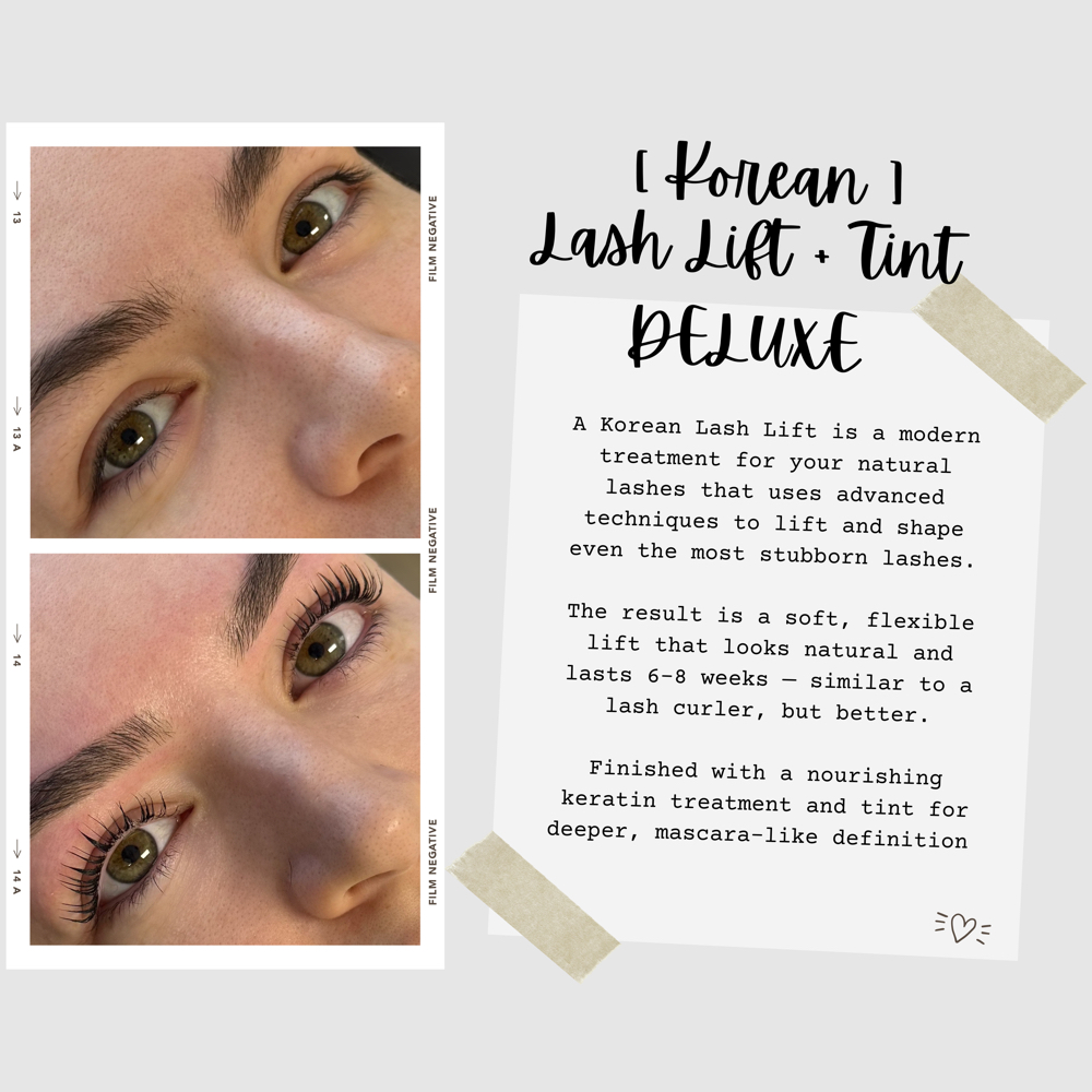 Korean Lash Lift + Tint DELUXE