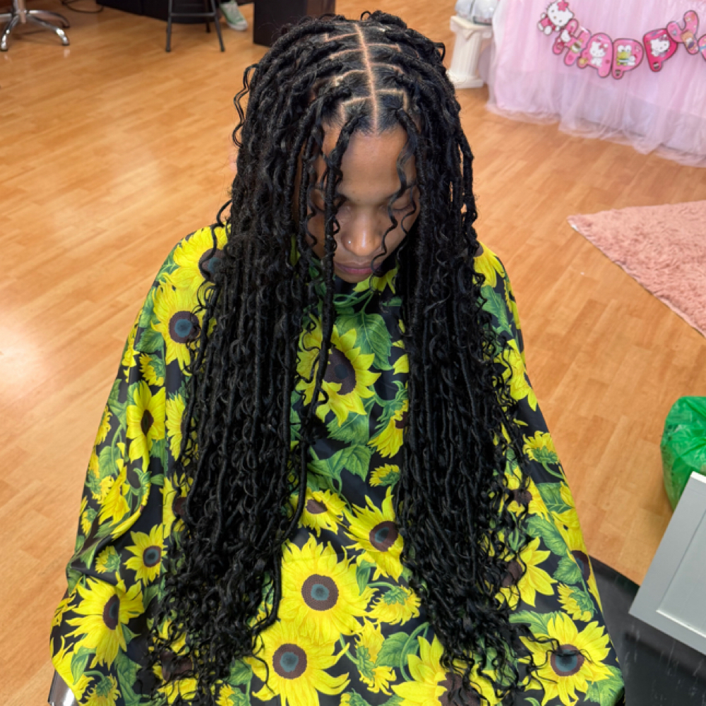 Faux locs at Deserving Beauty in Middletown, CT