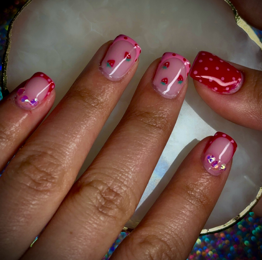 Short Hard Gel Freestyle Full Set at Pixie Polish in Manchester, CT