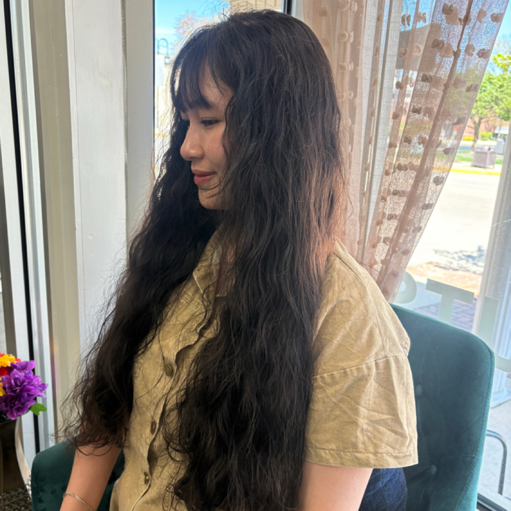 Long Hair Perm at Wall Flower Studio in Union Grove, WI
