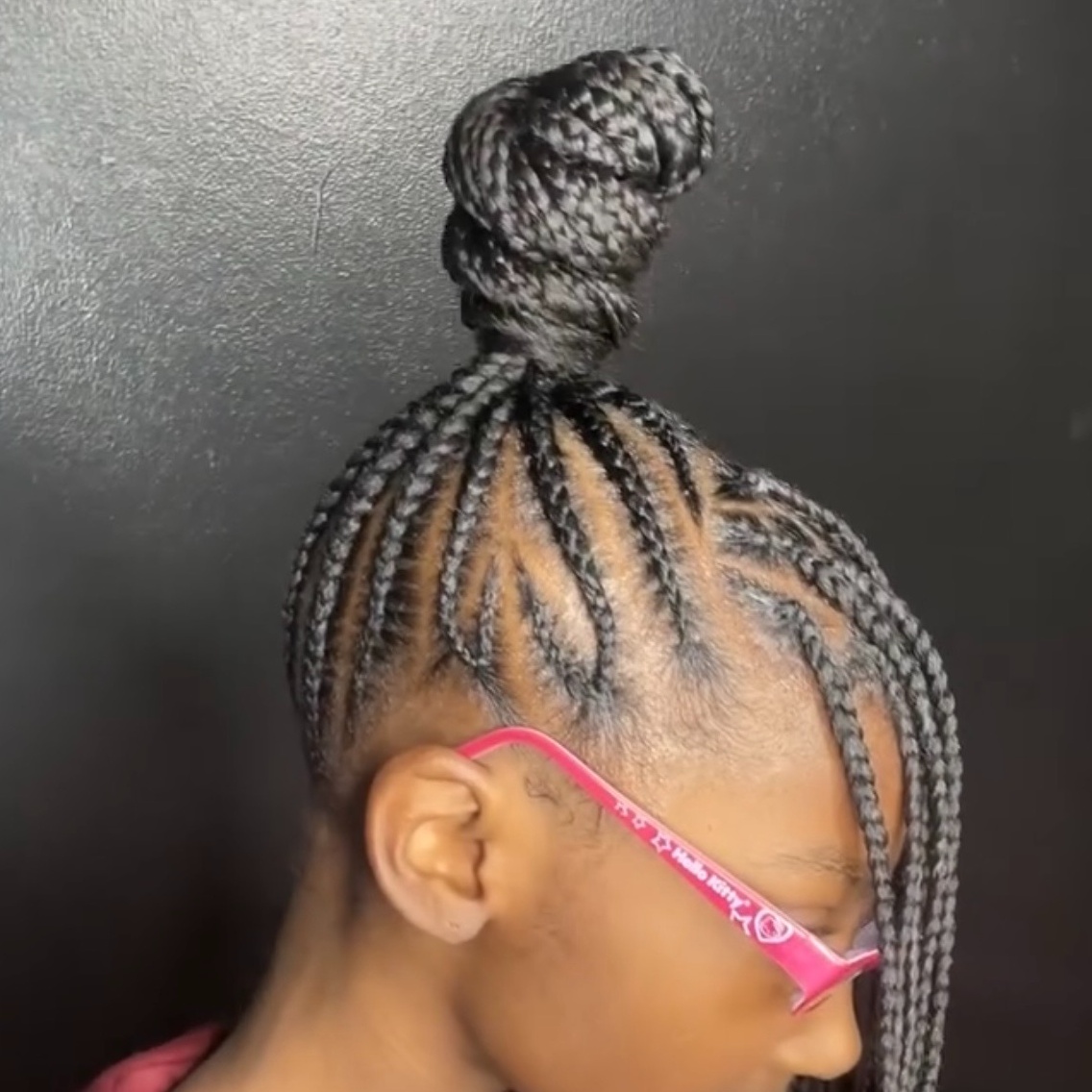 Top Knot bun W/Bangs Freestyle at Loreign Creationz in Laurel, MD