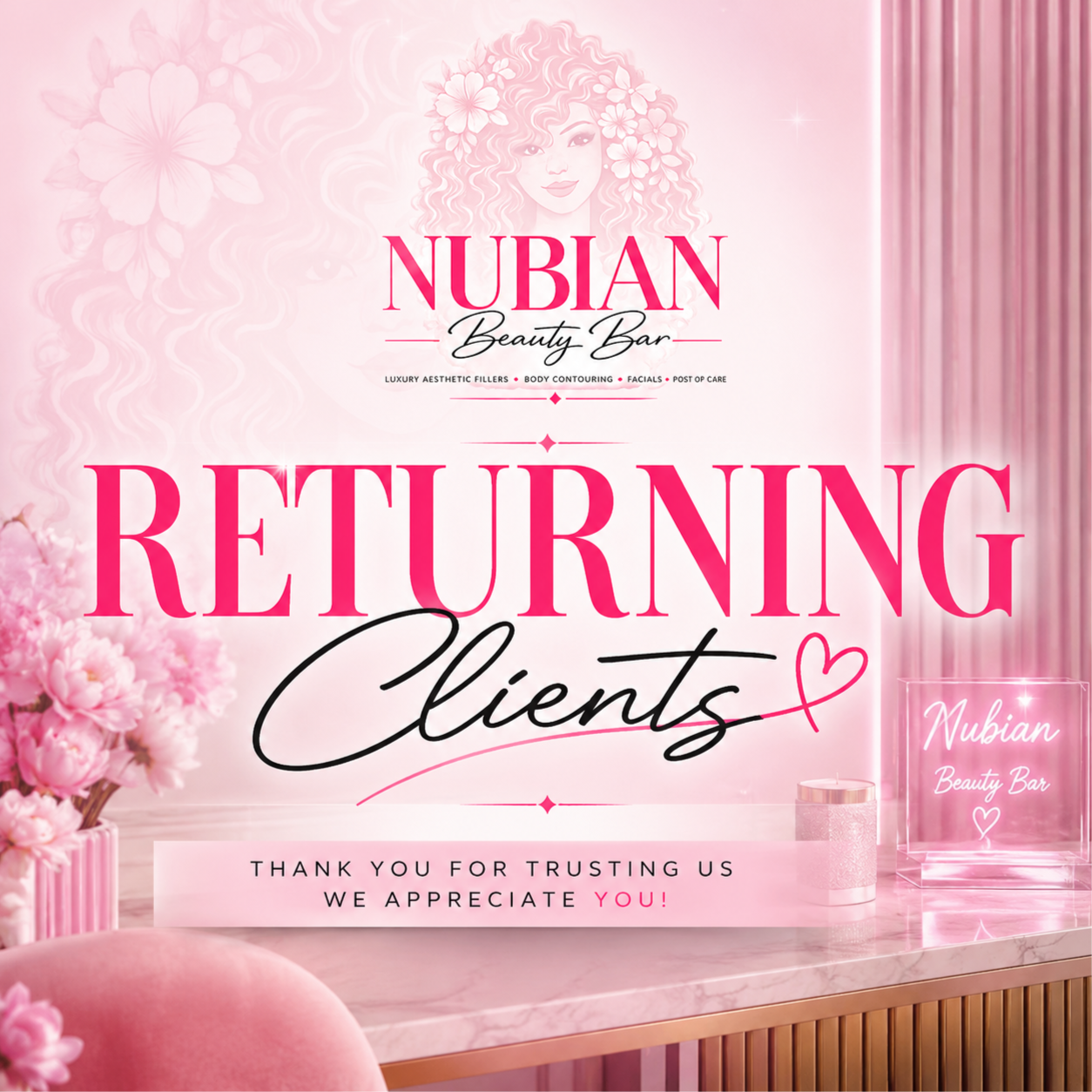 Returning Package Clients at Nubian Beauty Bar in APOPKA, FL
