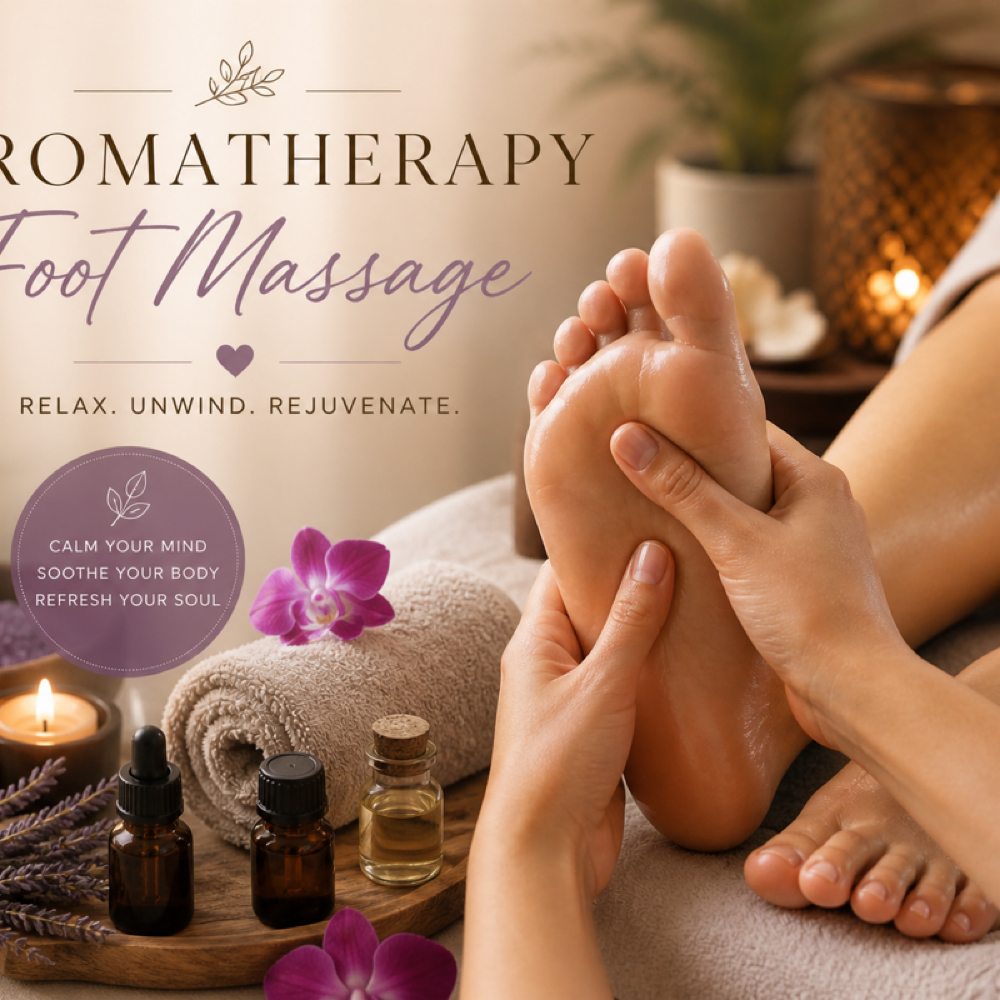 Aromatherapy Foot Massage at Rosy’s Mobile Nail Care in Lakeland, FL