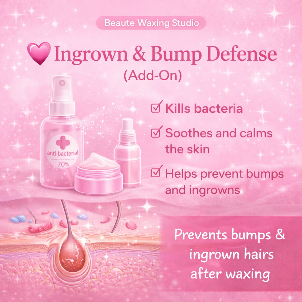 💗Ingrown & Bump Defense (Add-On) at BeauteWaxingStudio in Colton, CA