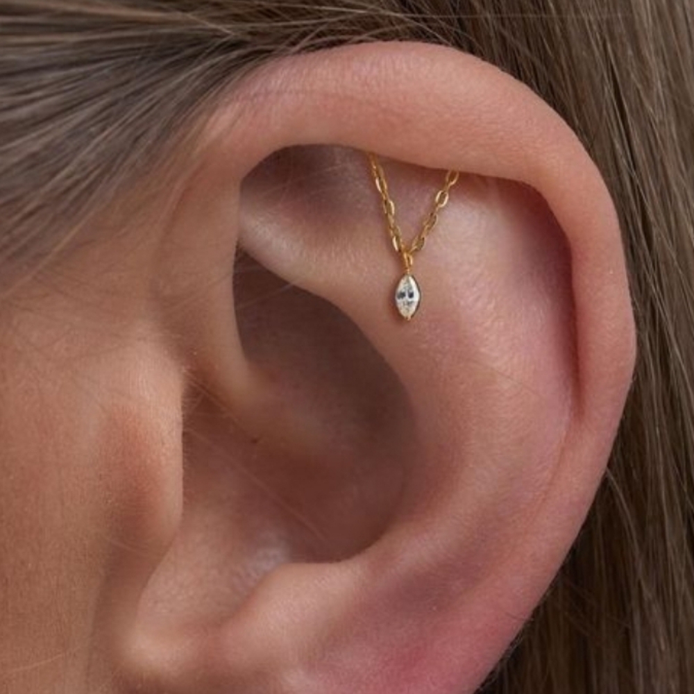 Hidden Helix Piercing at Gilded Needle in BRENTWOOD, CA