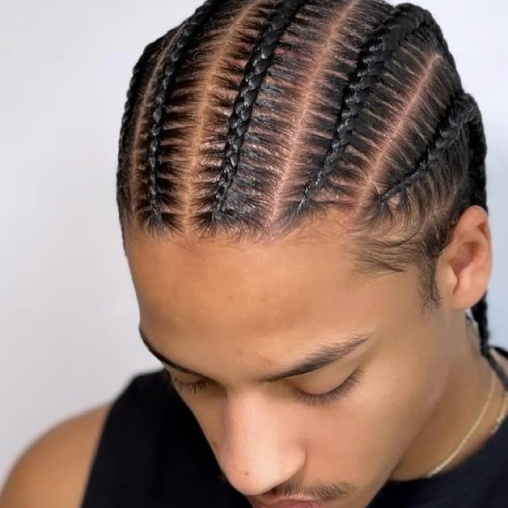 Men (6)Straight Back Braids at Childrens Gallery Salon in Rochester, NY