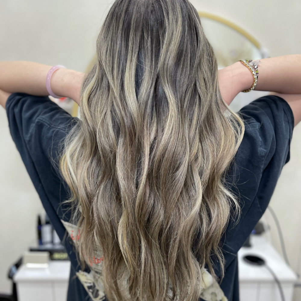 partial balayage/partial highlight at Nova Hair Salon in Rancho Cucamonga, CA