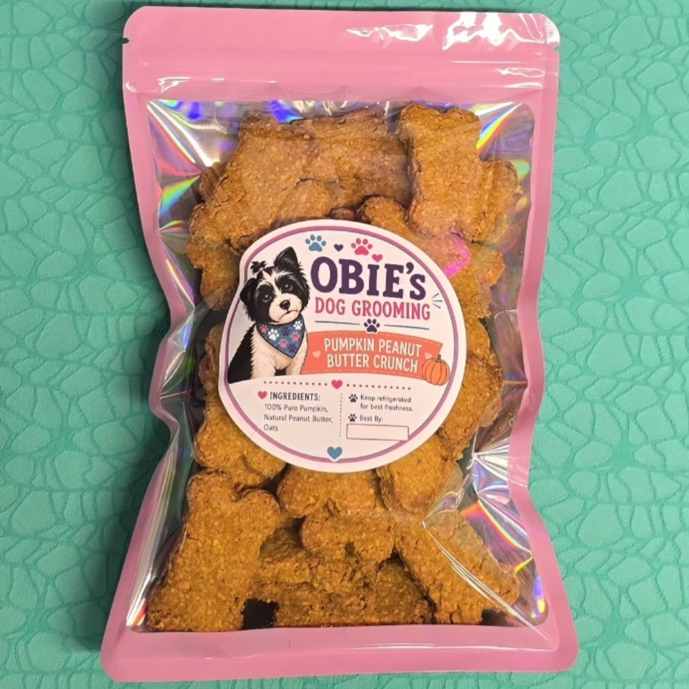 Pumpkin Peanut Butter Crunch Treats at Obie's Dog Grooming in Monahans, TX