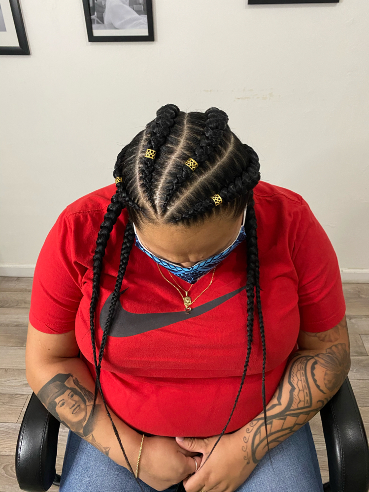4 Feed In Braids