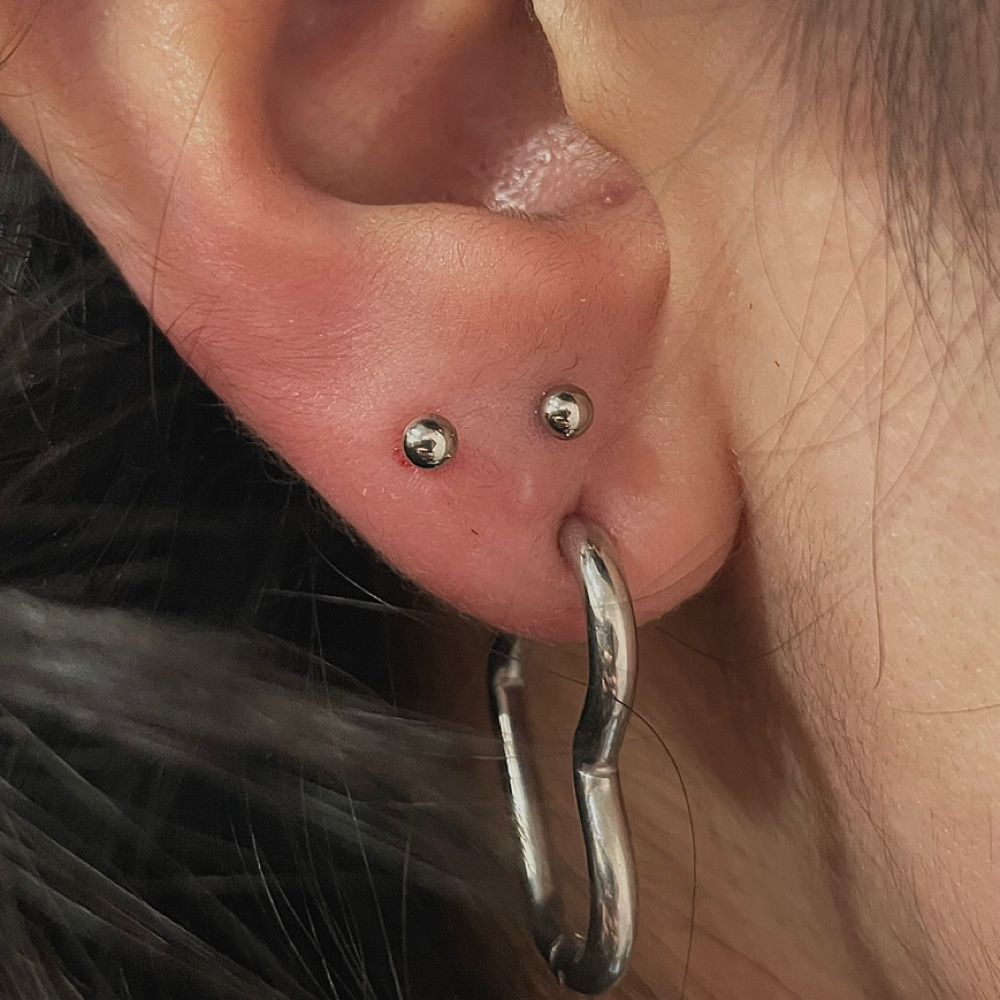 Lobe Piercings at Dark Age Piercings by Sarah in Denton, TX