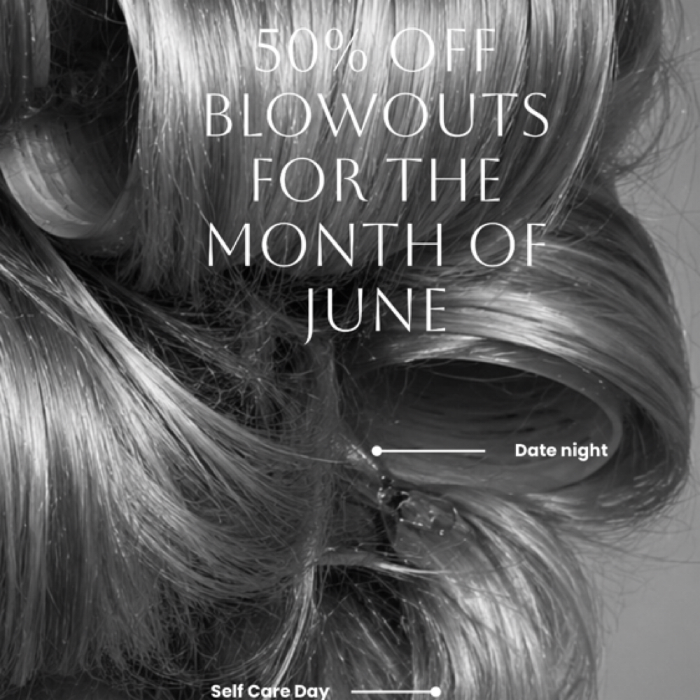 50% Blowouts For Rest Of June at Poppy & Mae Hair Co. in Boise, ID