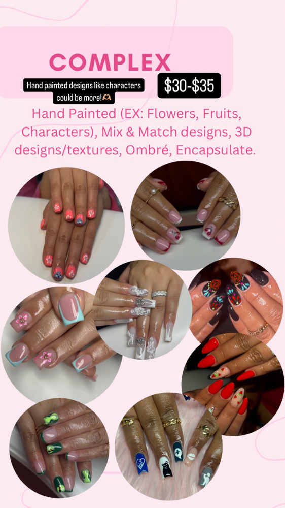 Complex Nail Art ($16+)