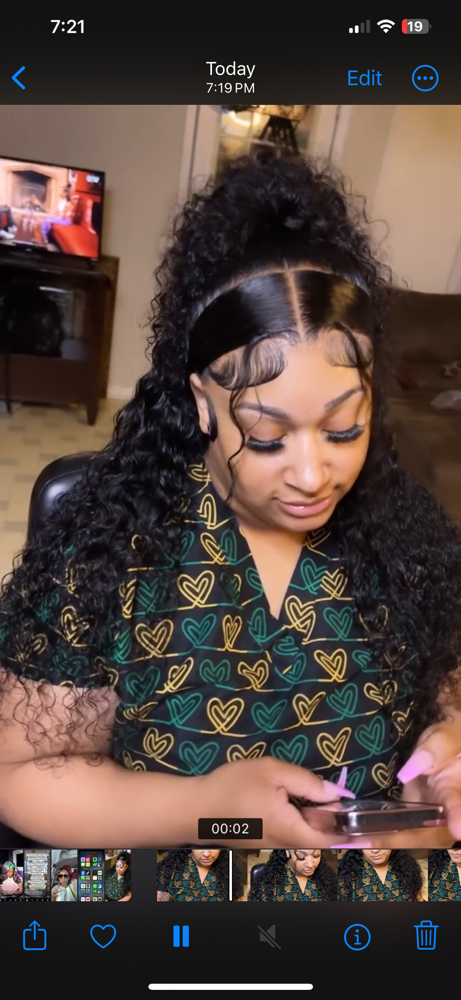 Frontal Wig With Style/pinup/ponyta