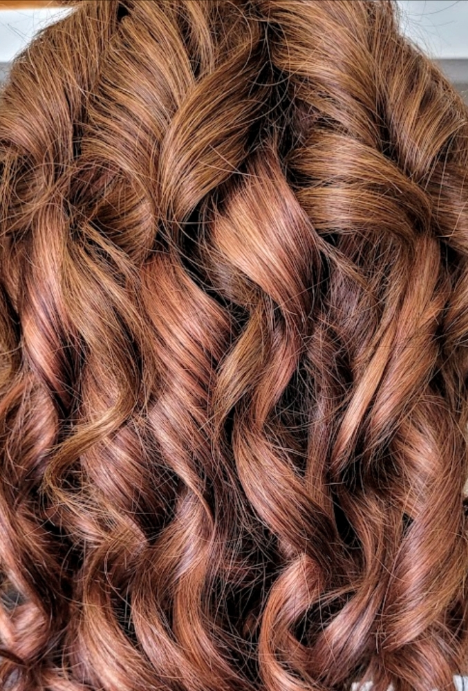 Head Of Iron Styled Curls