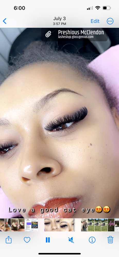 Cat Eye Volume Lash Extensions at Presh Aesthetics✨ in Oklahoma City, OK
