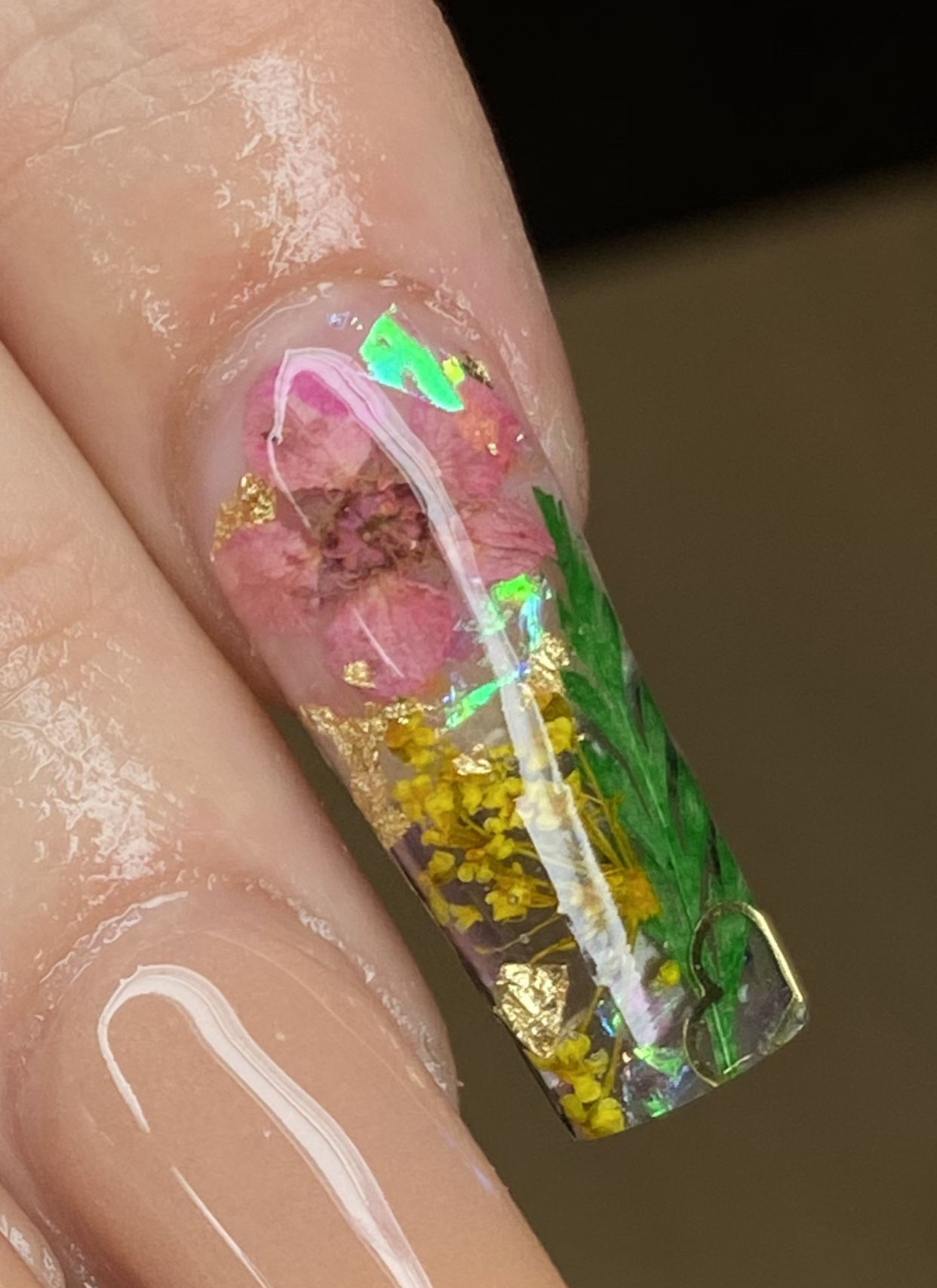 Encapsulated Floral Nail