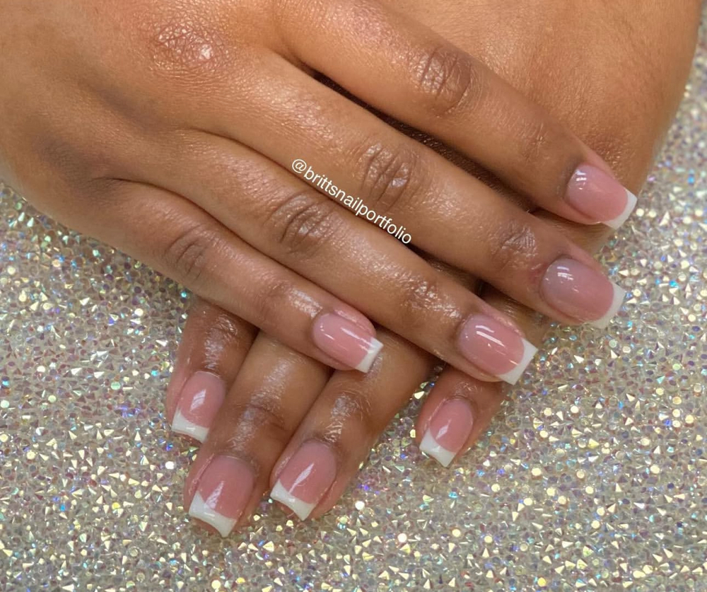 Pink & White Acrylic Fullset
