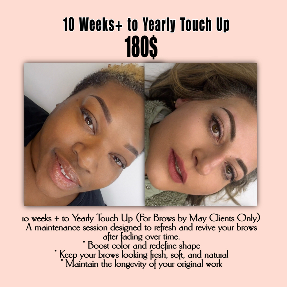 10 weeks or yearly brows touch up at browsbymay in fort oglethorpe, GA